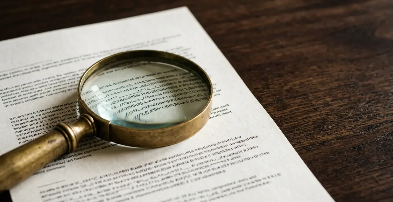 Document de contrat d'assurance habitation examiné à la loupe révélant des clauses de sous-assurance