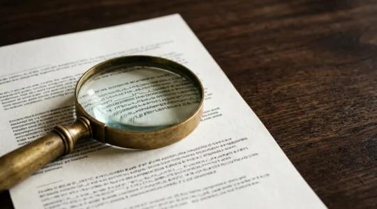 Document de contrat d'assurance habitation examiné à la loupe révélant des clauses de sous-assurance